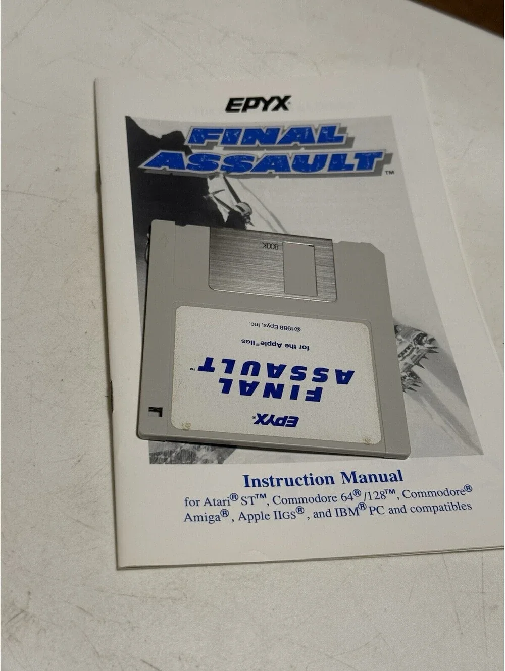 HTF Commodore Computer Game FINAL ASSAULT Diskette W/manual ( Untested)